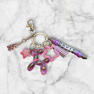 CUSTOM-Pink and Purple Keychain